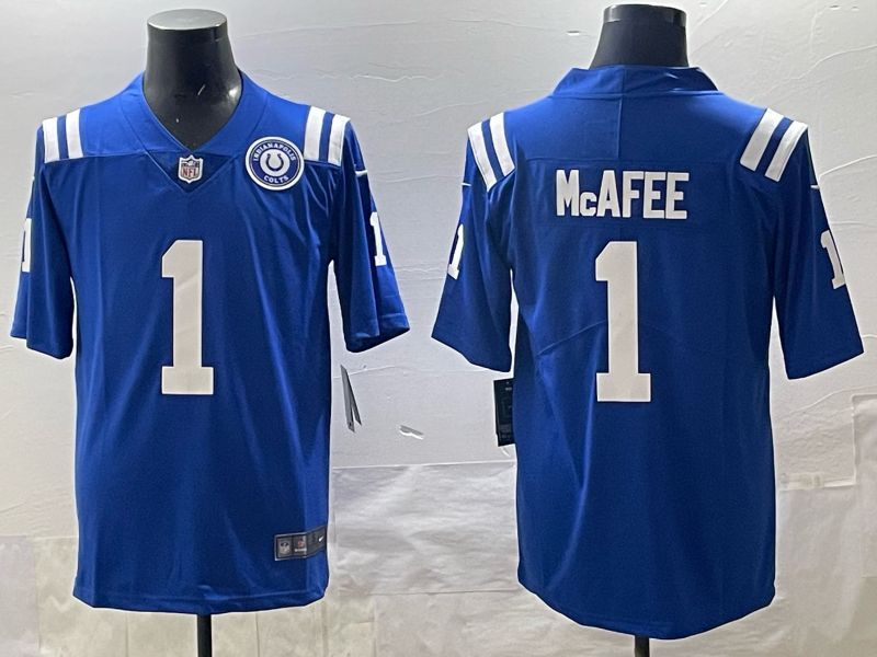 Men 2025 Nike Indianapolis Colts #1 Mcafee Blue Limited NFL Jersey 02